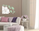 Beautiful Flowers Cabinet Decor  Art Decal
